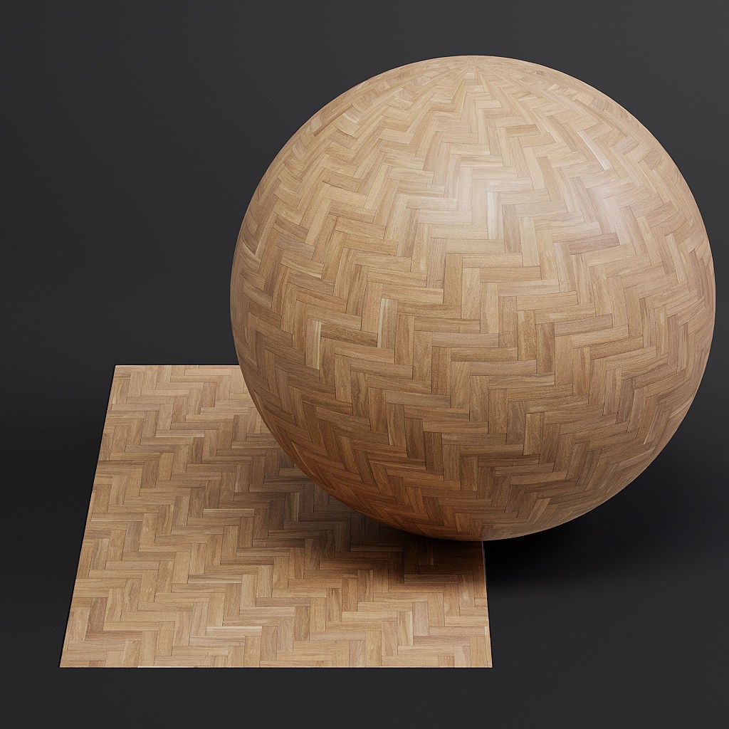 Herringbone Parquet 3D Model – 8K Seamless PBR Textures, Game Ready - View 47