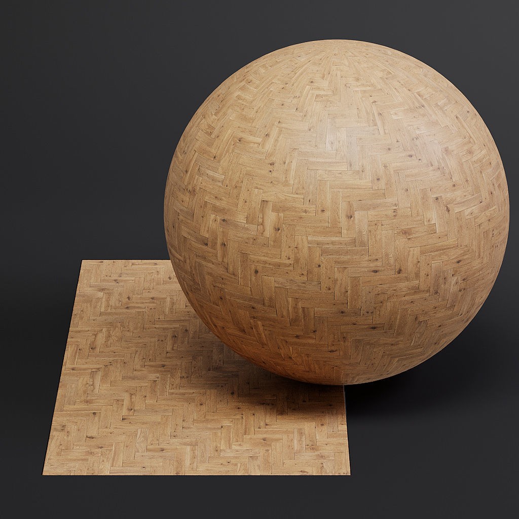 Herringbone Parquet 3D Model – 8K Seamless PBR Textures, Game Ready - View 49