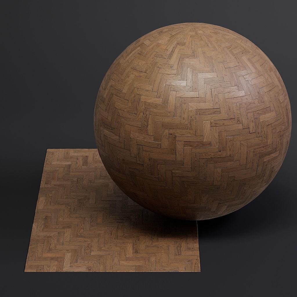 Herringbone Parquet 3D Model – 8K Seamless PBR Textures, Game Ready - View 51
