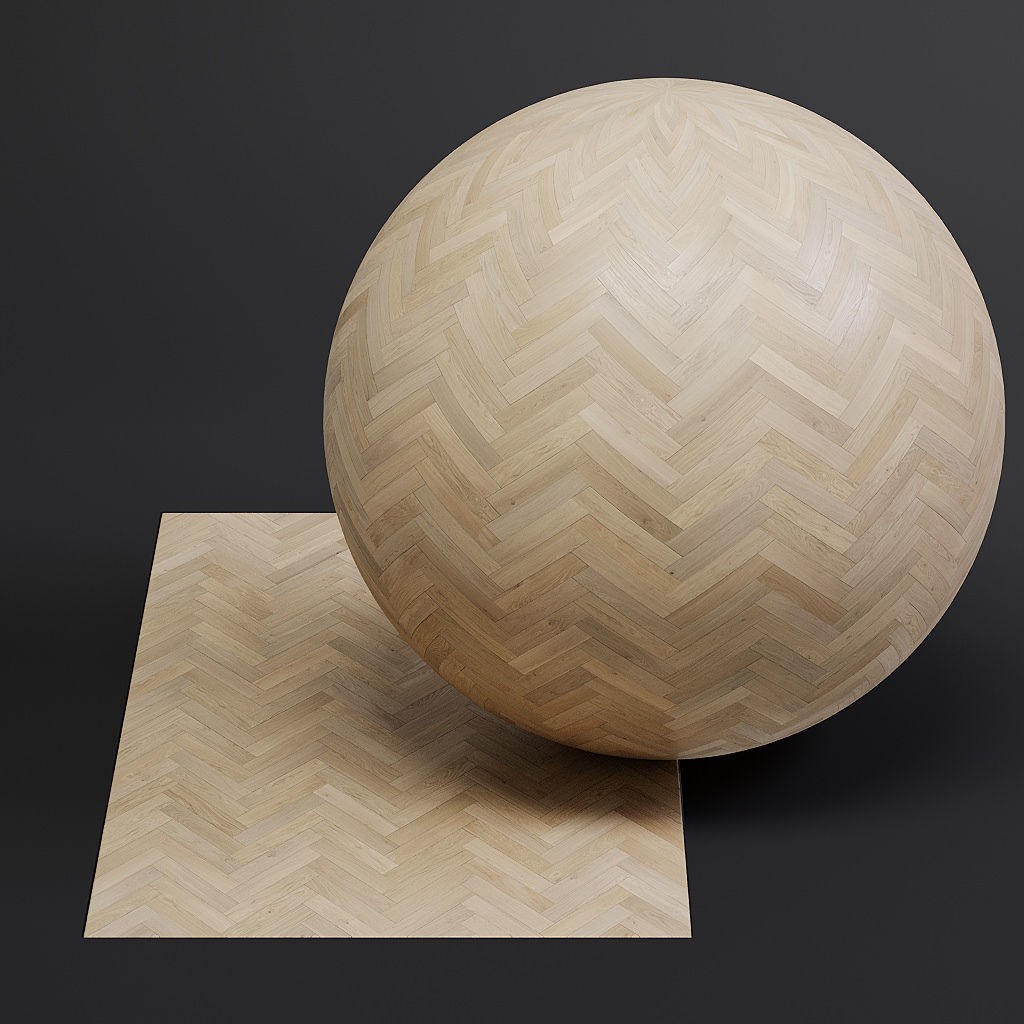 Herringbone Parquet 3D Model – 8K Seamless PBR Textures, Game Ready - View 7
