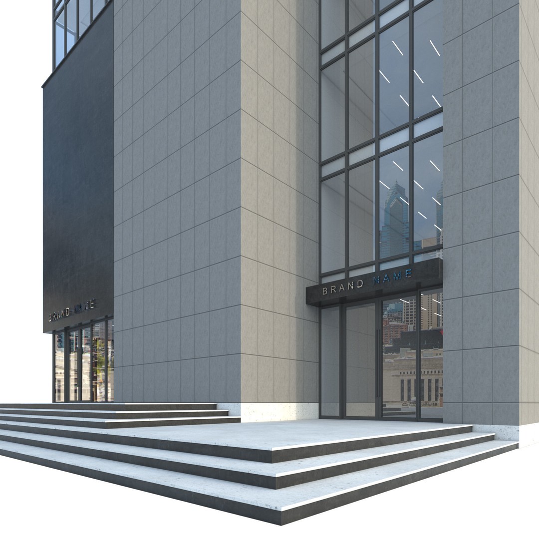 High-Rise Office Building 3D Model – Low Poly Architectural Asset, FBX - View 7