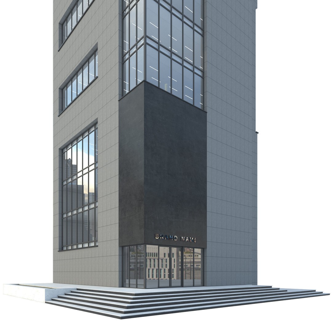 High-Rise Office Building 3D Model – Low Poly Architectural Asset, FBX - View 8
