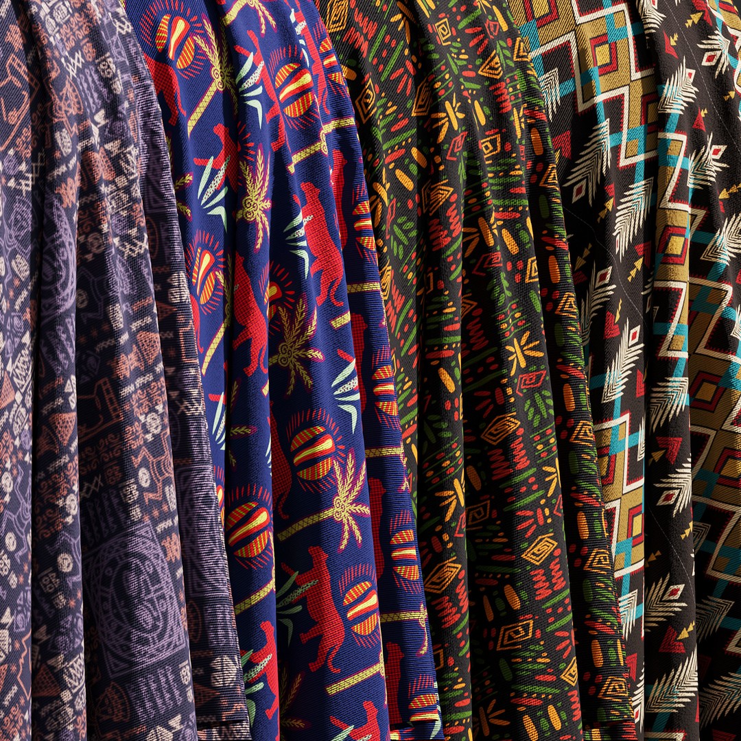 40 Match Fabric Materials 3D Model – Versatile SBSAR Textures for Game Development