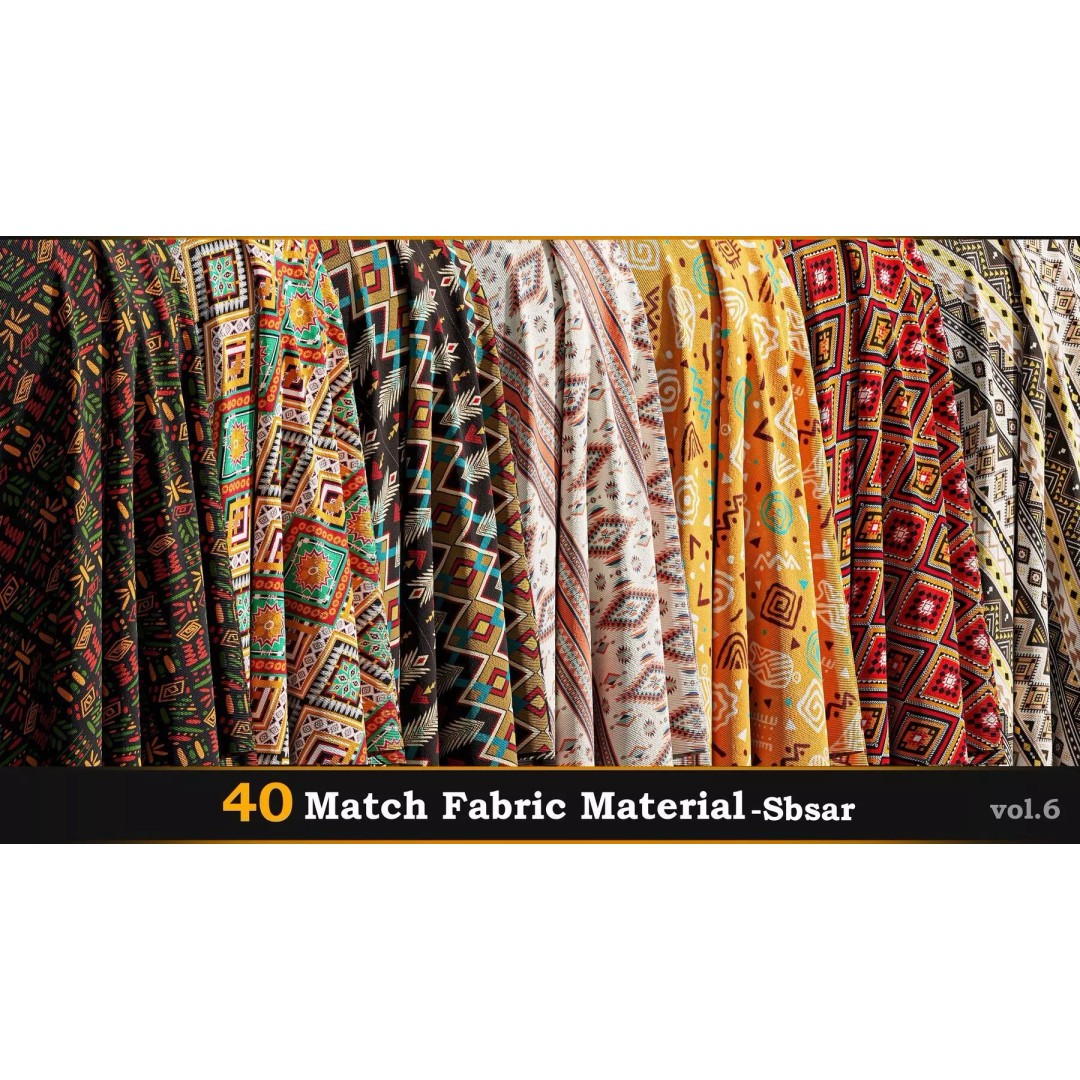 40 Match Fabric Materials 3D Model – Versatile SBSAR Textures for Game Development - View 2