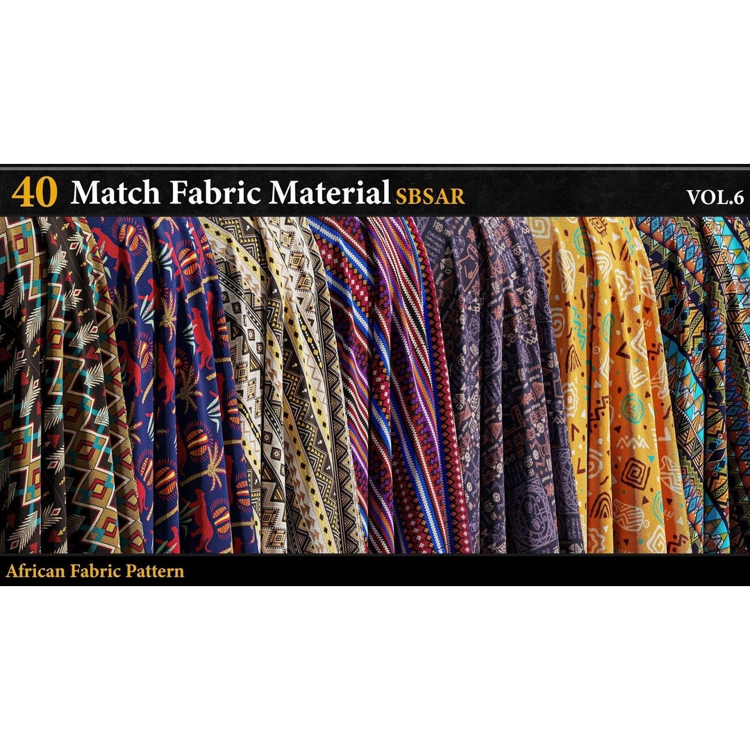 40 Match Fabric Materials 3D Model – Versatile SBSAR Textures for Game Development - View 4