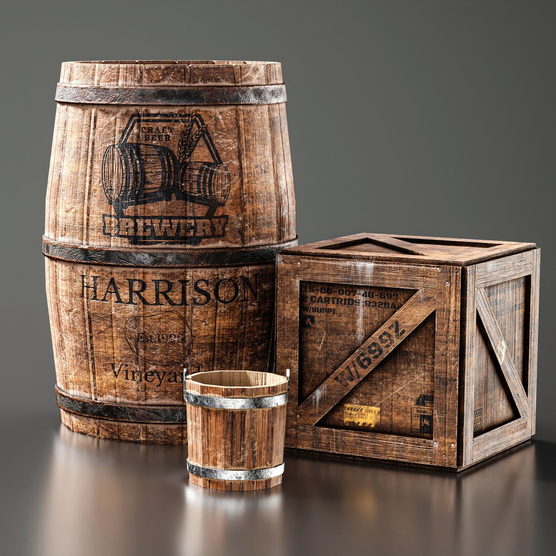 Wood Smart Materials 3D Model – 20 Unique Textures for Games - View 10