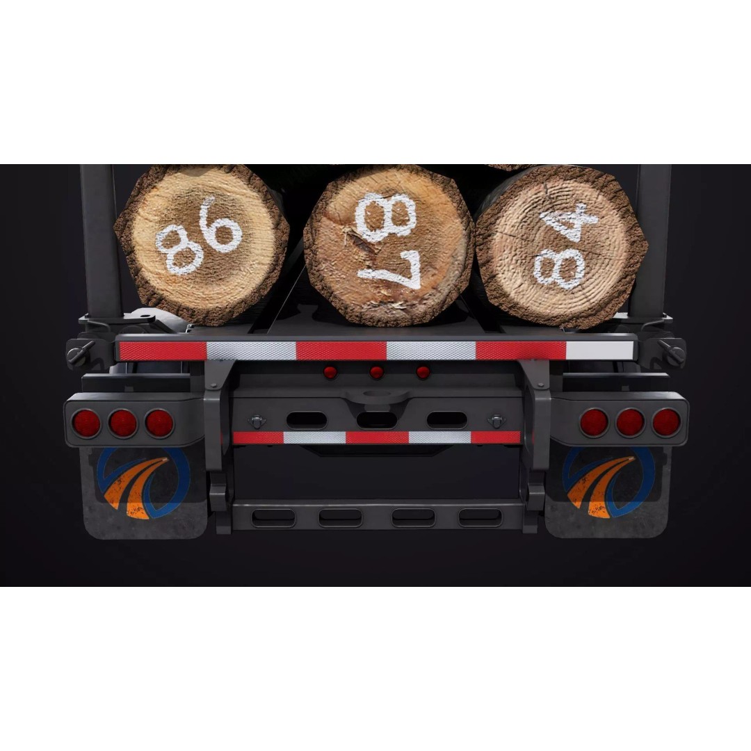 Logging Trailer 3D Model – Low Poly PBR Asset for Games, FBX - View 30