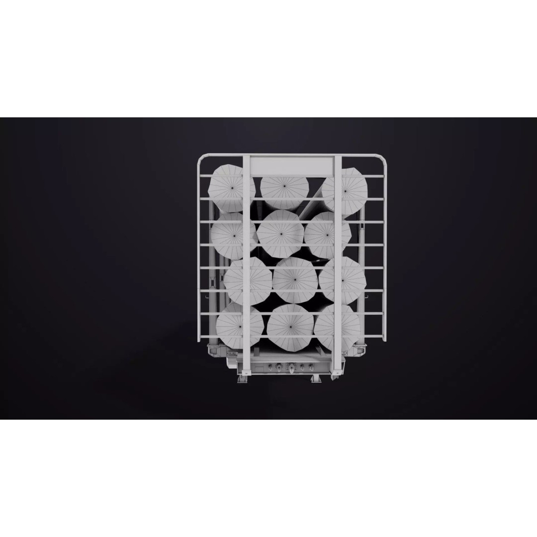 Logging Trailer 3D Model – Low Poly PBR Asset for Games, FBX - View 32