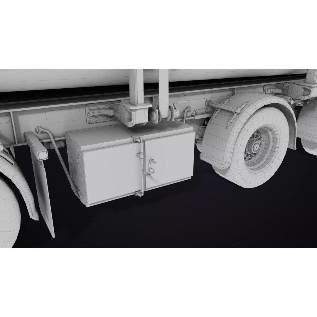Logging Trailer 3D Model – Low Poly PBR Asset for Games, FBX - View 43