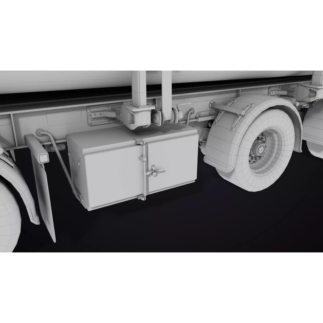 Logging Trailer 3D Model – Low Poly PBR Asset for Games, FBX - View 44