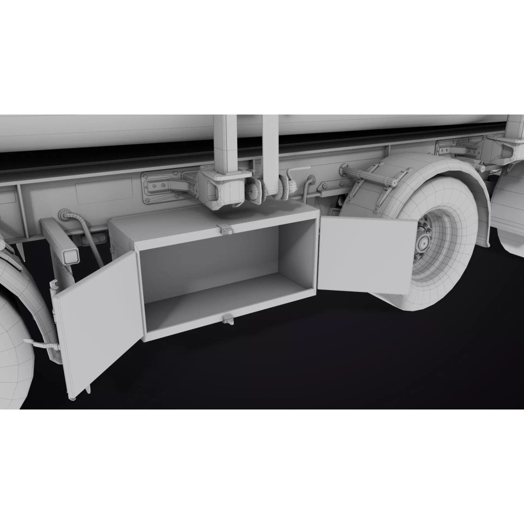 Logging Trailer 3D Model – Low Poly PBR Asset for Games, FBX - View 47