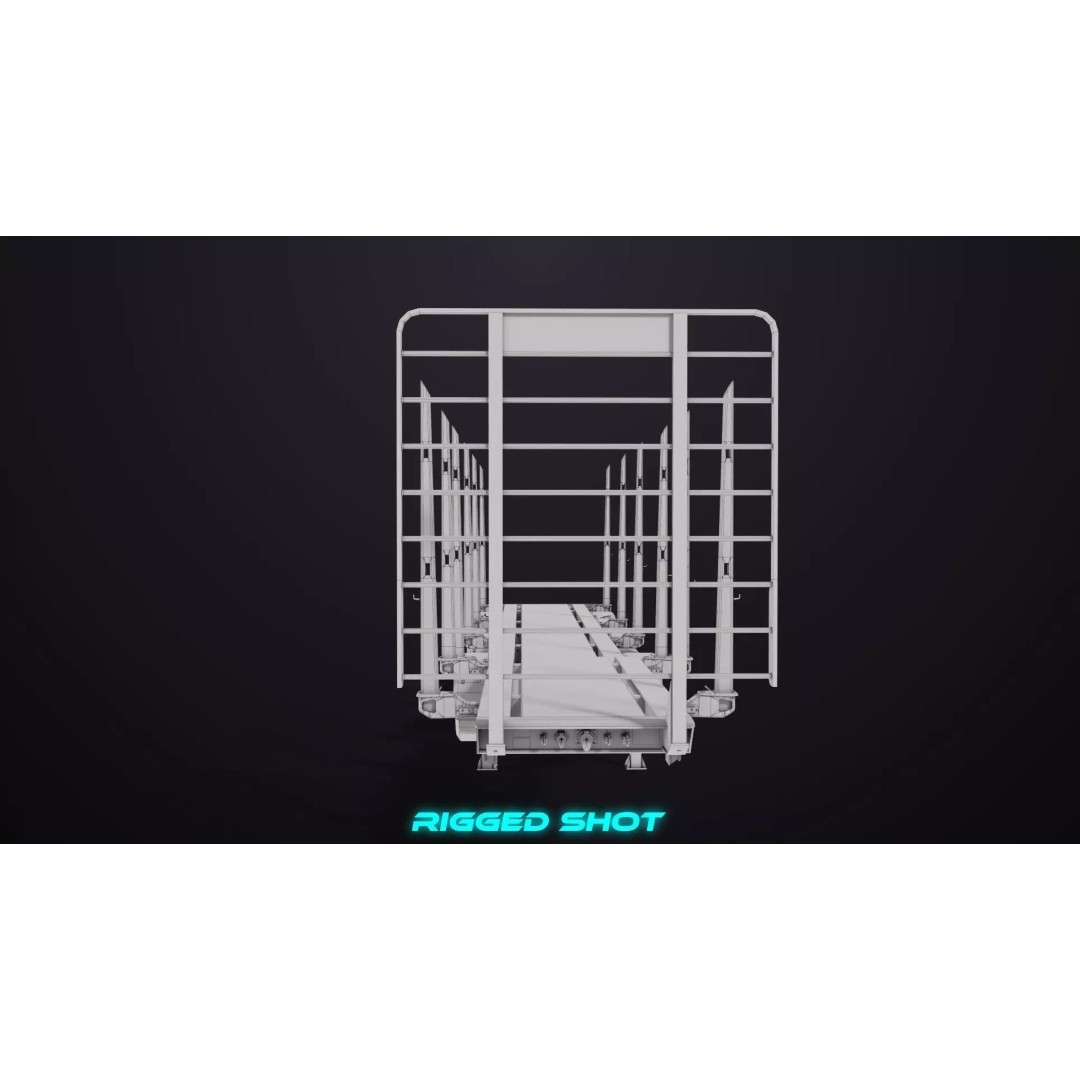 Logging Trailer 3D Model – Low Poly PBR Asset for Games, FBX - View 50