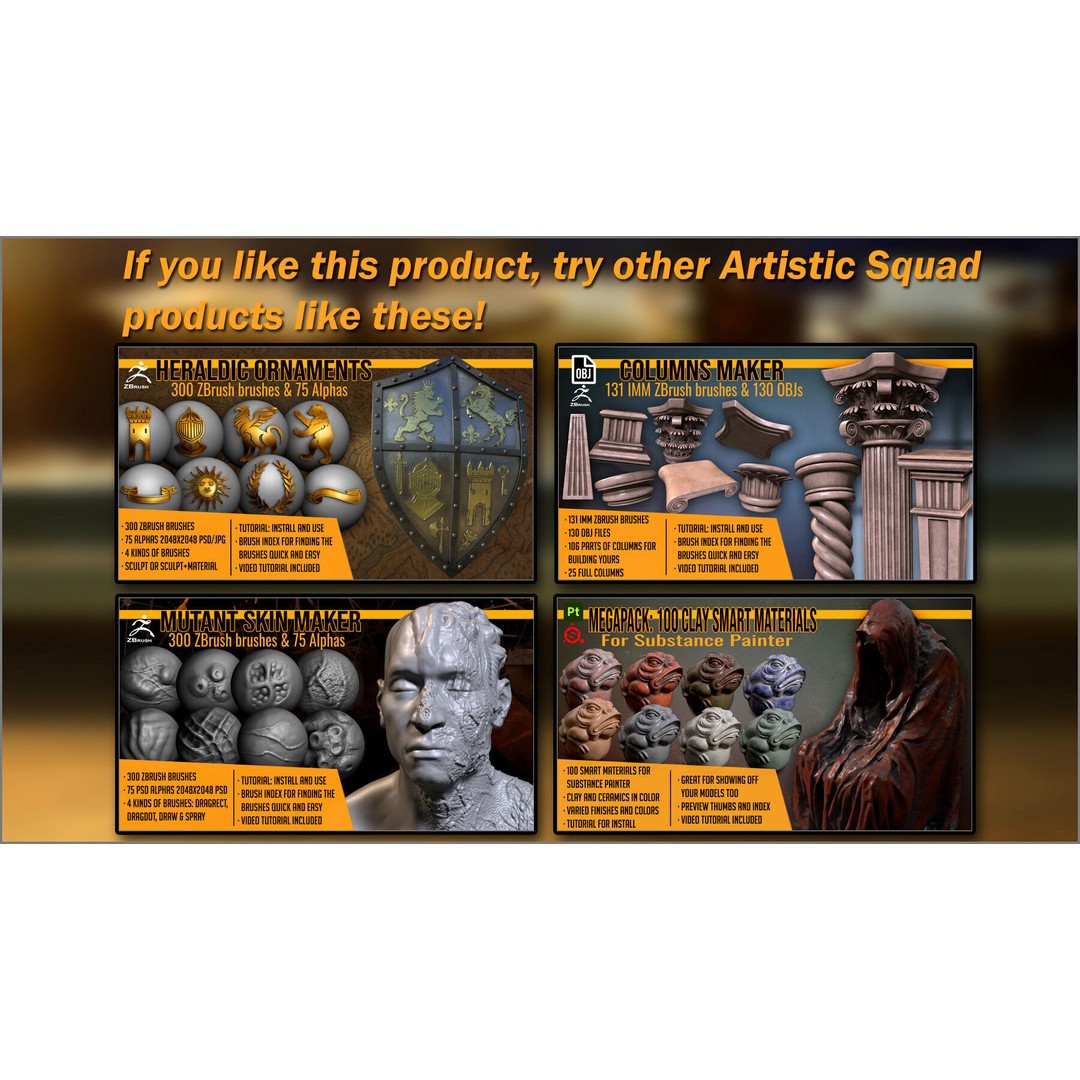 Metal Impact Maker 3D Model – ZBrush Brushes & Alphas for Damage Effects - View 16