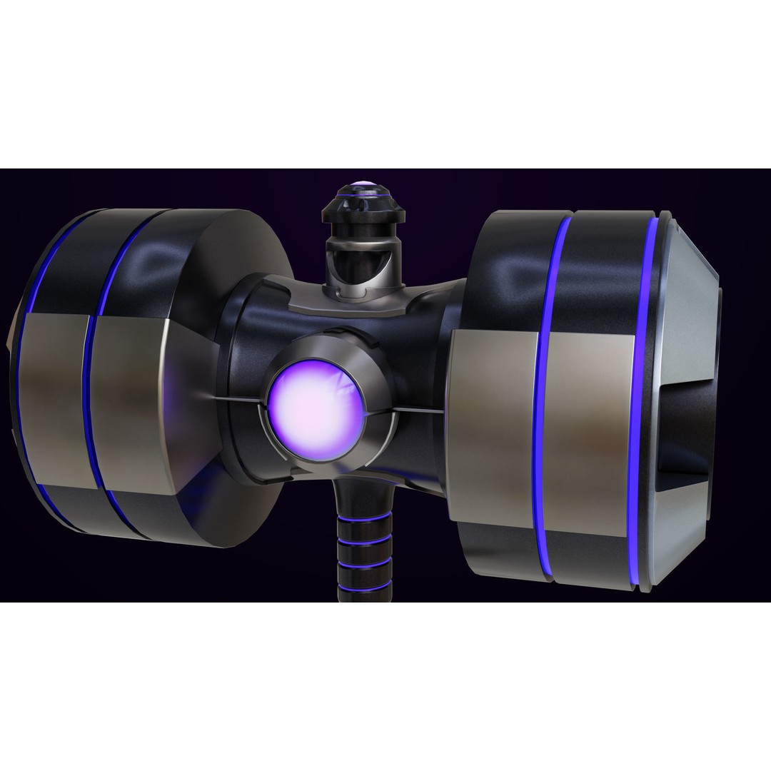 Sci-Fi Battle Hammer 3D Model – Low Poly PBR Game Asset, FBX - View 18