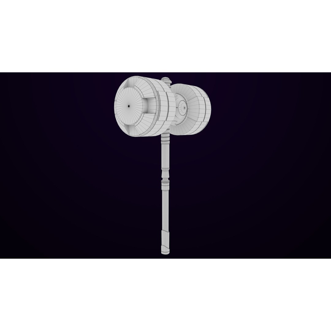Sci-Fi Battle Hammer 3D Model – Low Poly PBR Game Asset, FBX - View 22