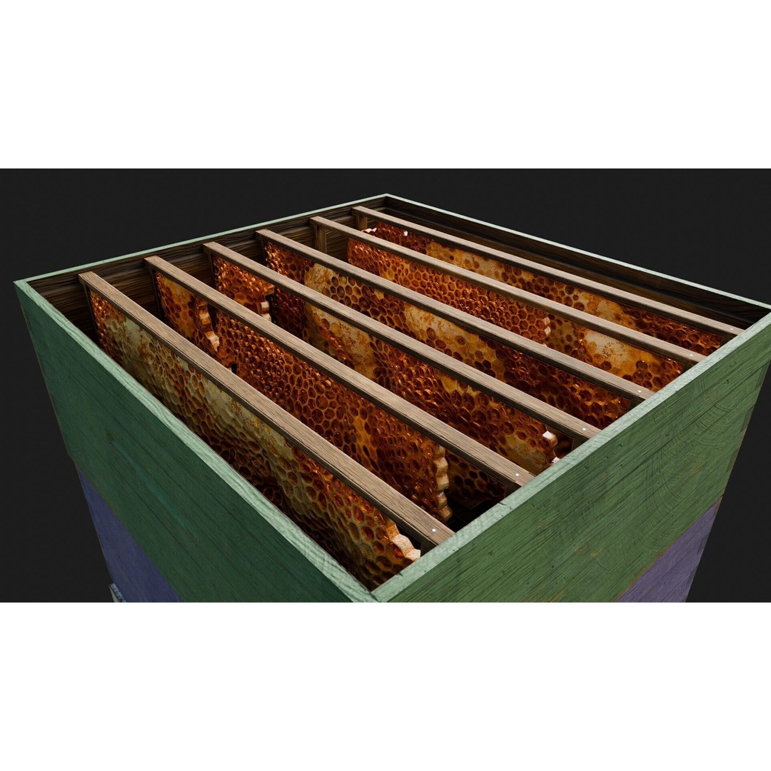 Stacked Beehive 3D Model – Realistic PBR Asset with 4K Textures - View 10