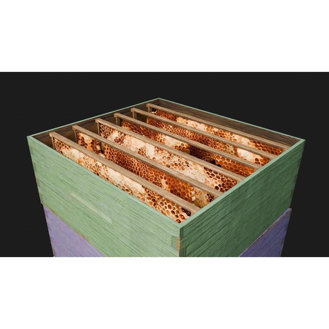Stacked Beehive 3D Model – Realistic PBR Asset with 4K Textures - View 8