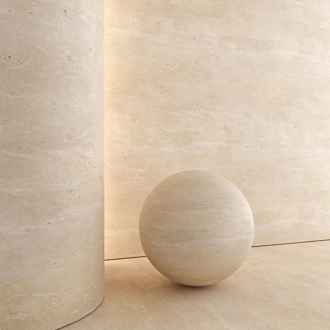 Brushed Limestone 3D Model – High Quality PBR Texture, FBX, OBJ - View 4