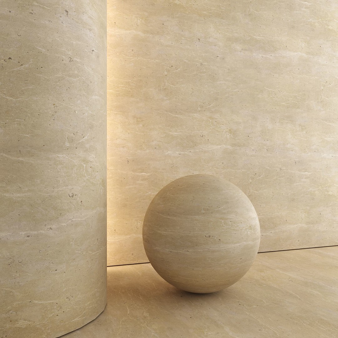 Brushed Limestone 3D Model – High Quality PBR Texture, FBX, OBJ - View 6