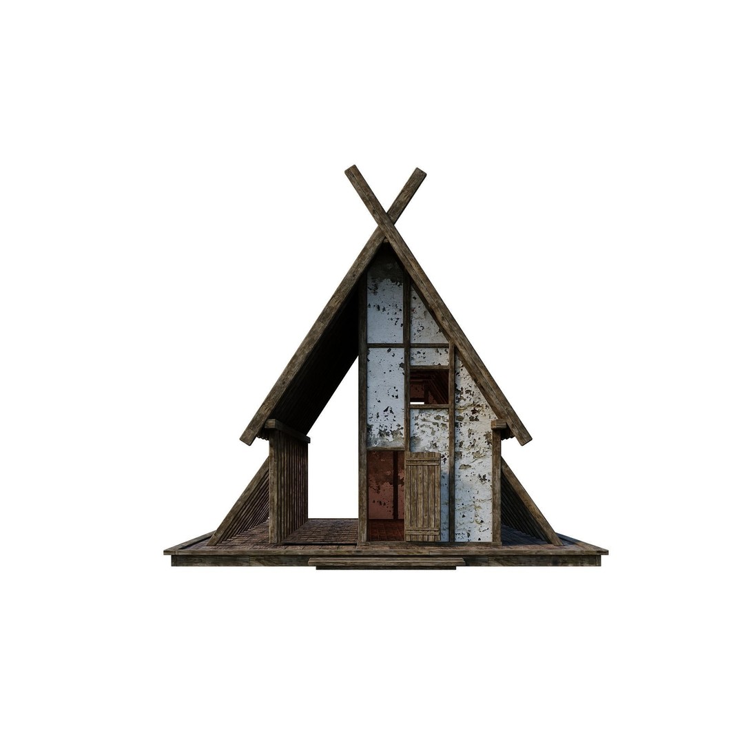Old Medieval Building 3D Model – Low Poly Game Asset, FBX & OBJ - View 8