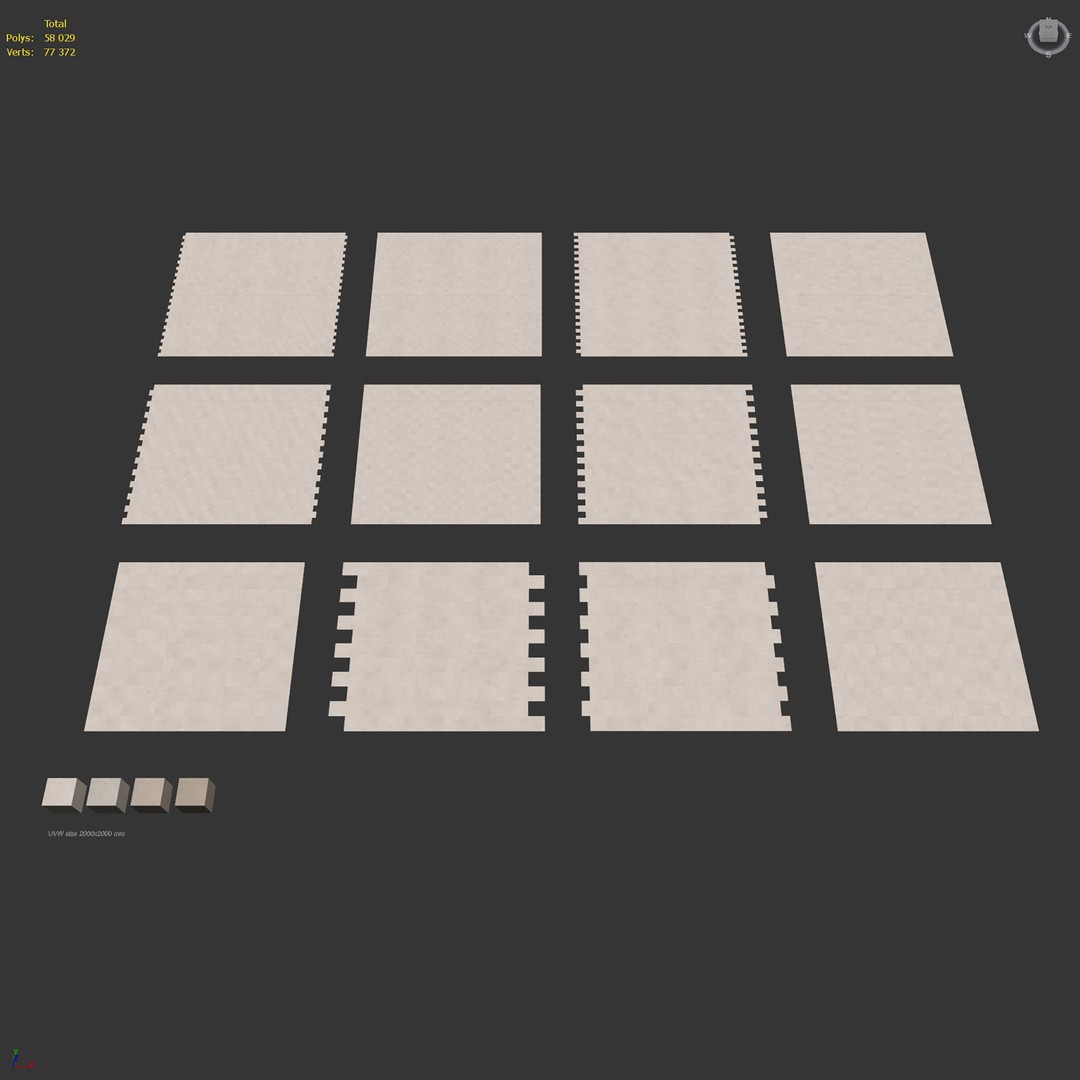 Brushed Limestone 3D Model – High-Quality PBR Texture, FBX, OBJ - View 10