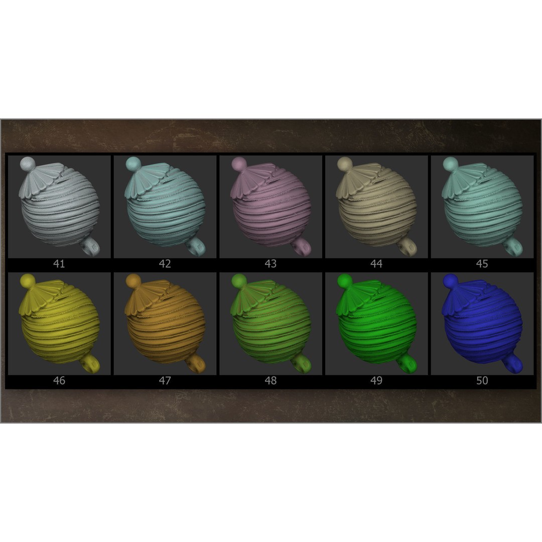 Matcaps Megapack 3D Model – 100 Clays for ZBrush Texturing - View 10