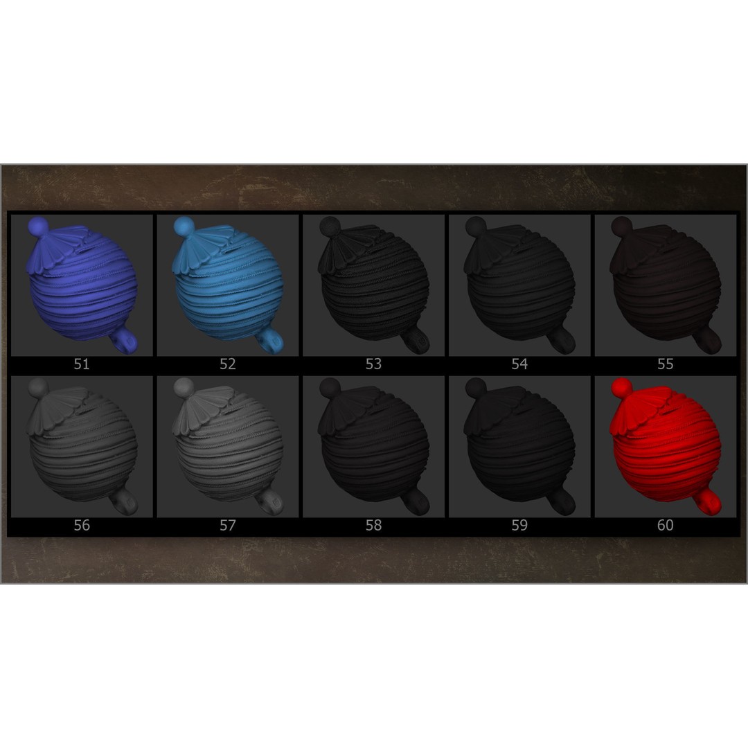 Matcaps Megapack 3D Model – 100 Clays for ZBrush Texturing - View 11