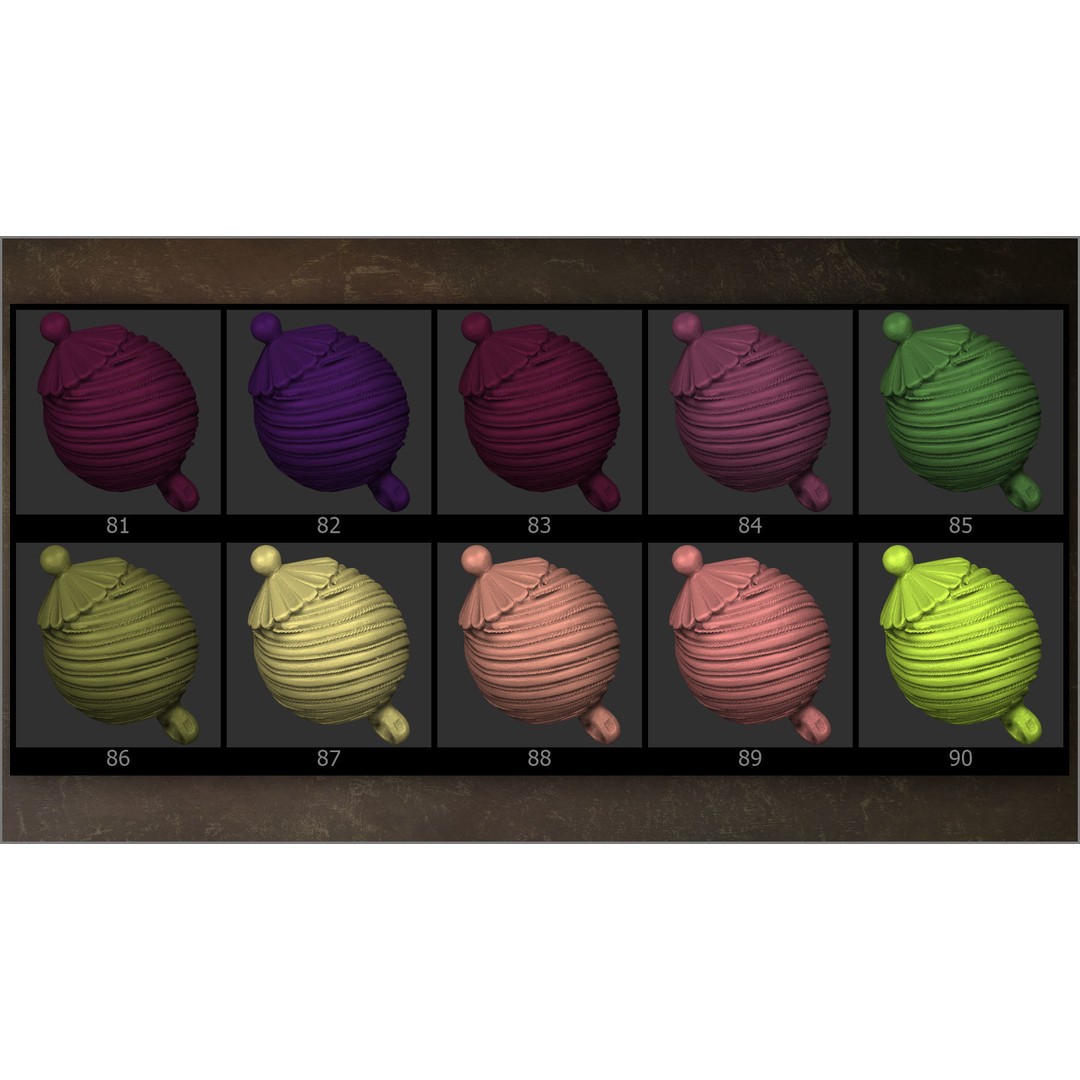 Matcaps Megapack 3D Model – 100 Clays for ZBrush Texturing - View 14