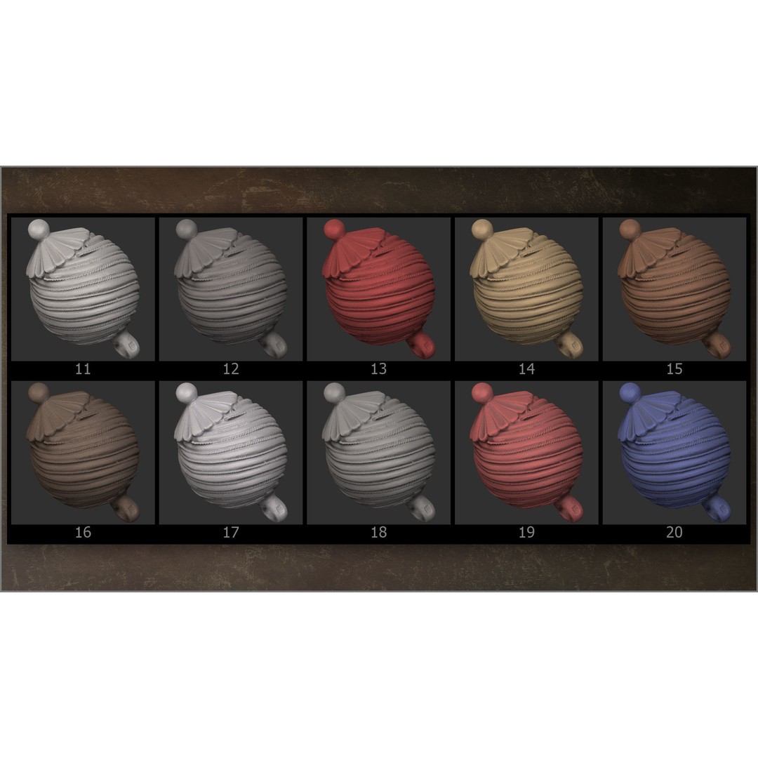 Matcaps Megapack 3D Model – 100 Clays for ZBrush Texturing - View 7