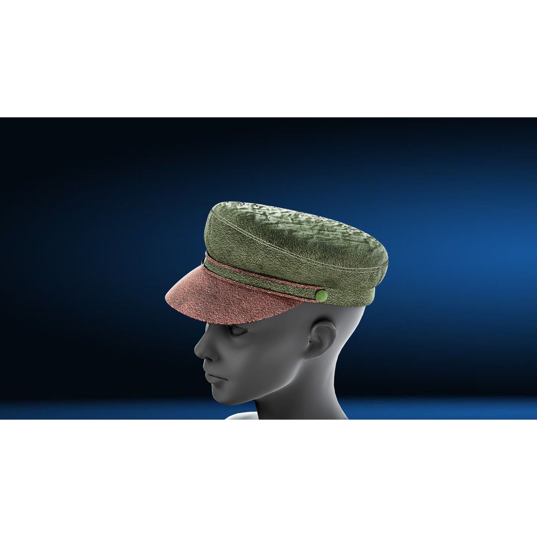 Hat 3D Model – Marvelous Designer PBR Textures, FBX & OBJ