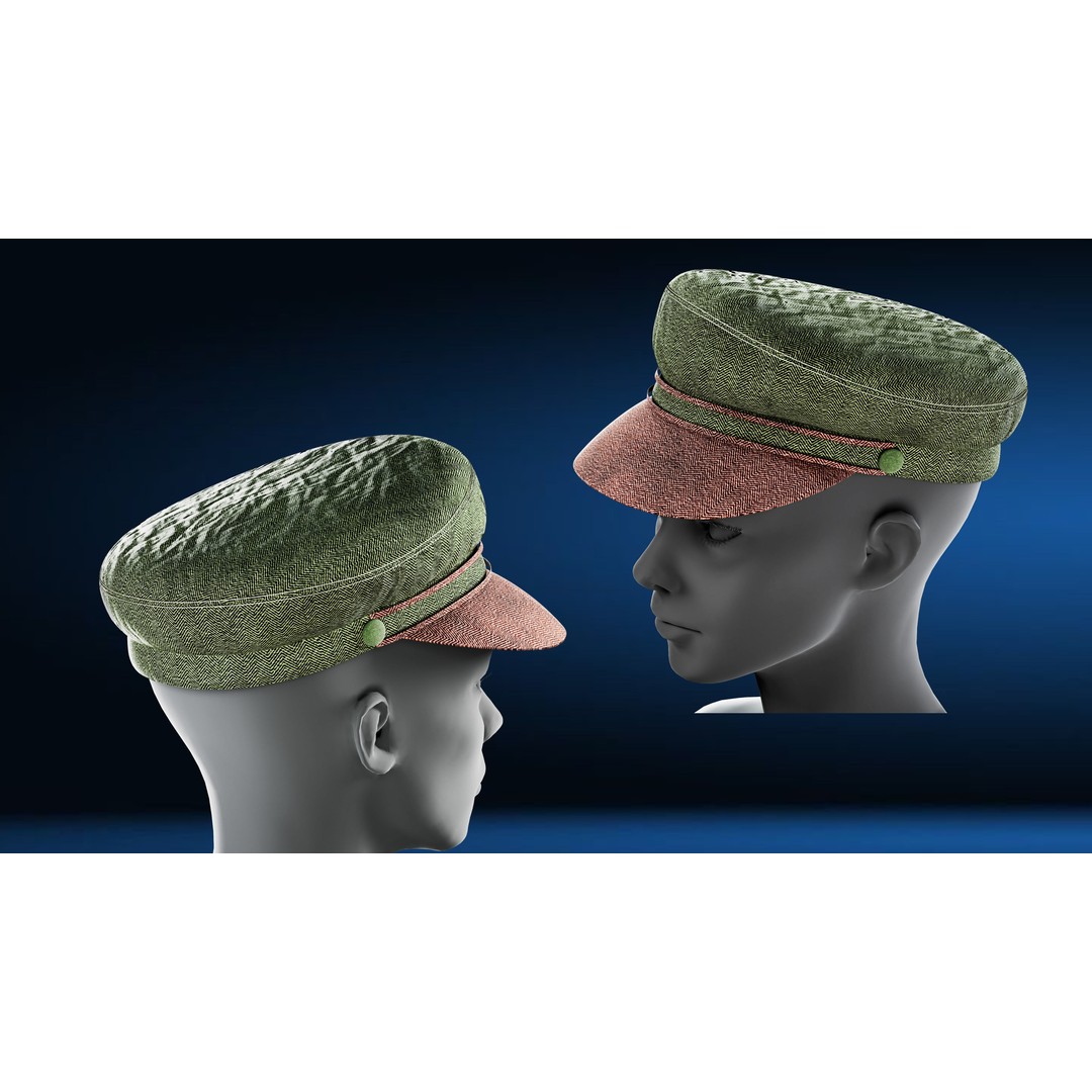 Hat 3D Model – Marvelous Designer PBR Textures, FBX & OBJ - View 11