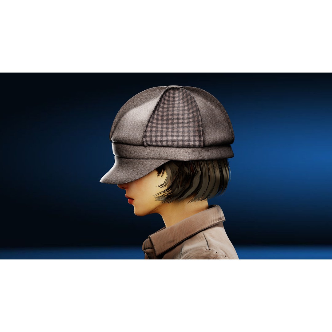 Hat 3D Model – Marvelous Designer PBR Textures, FBX & OBJ - View 14