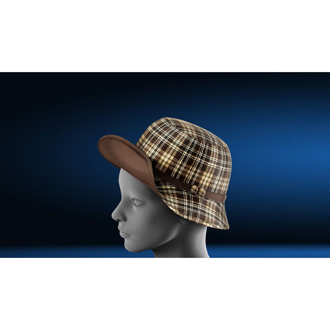 Hat 3D Model – Marvelous Designer PBR Textures, FBX & OBJ - View 15