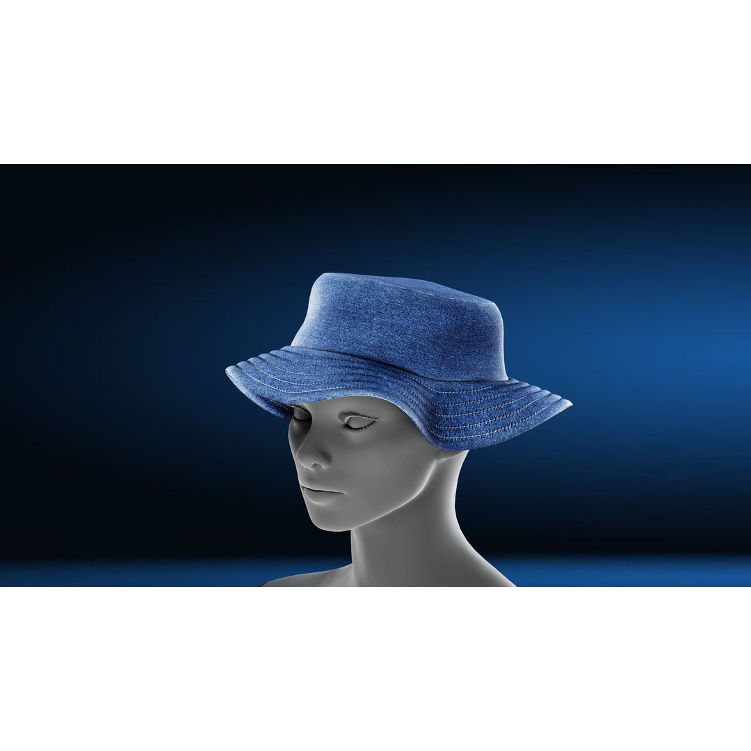 Hat 3D Model – Marvelous Designer PBR Textures, FBX & OBJ - View 16