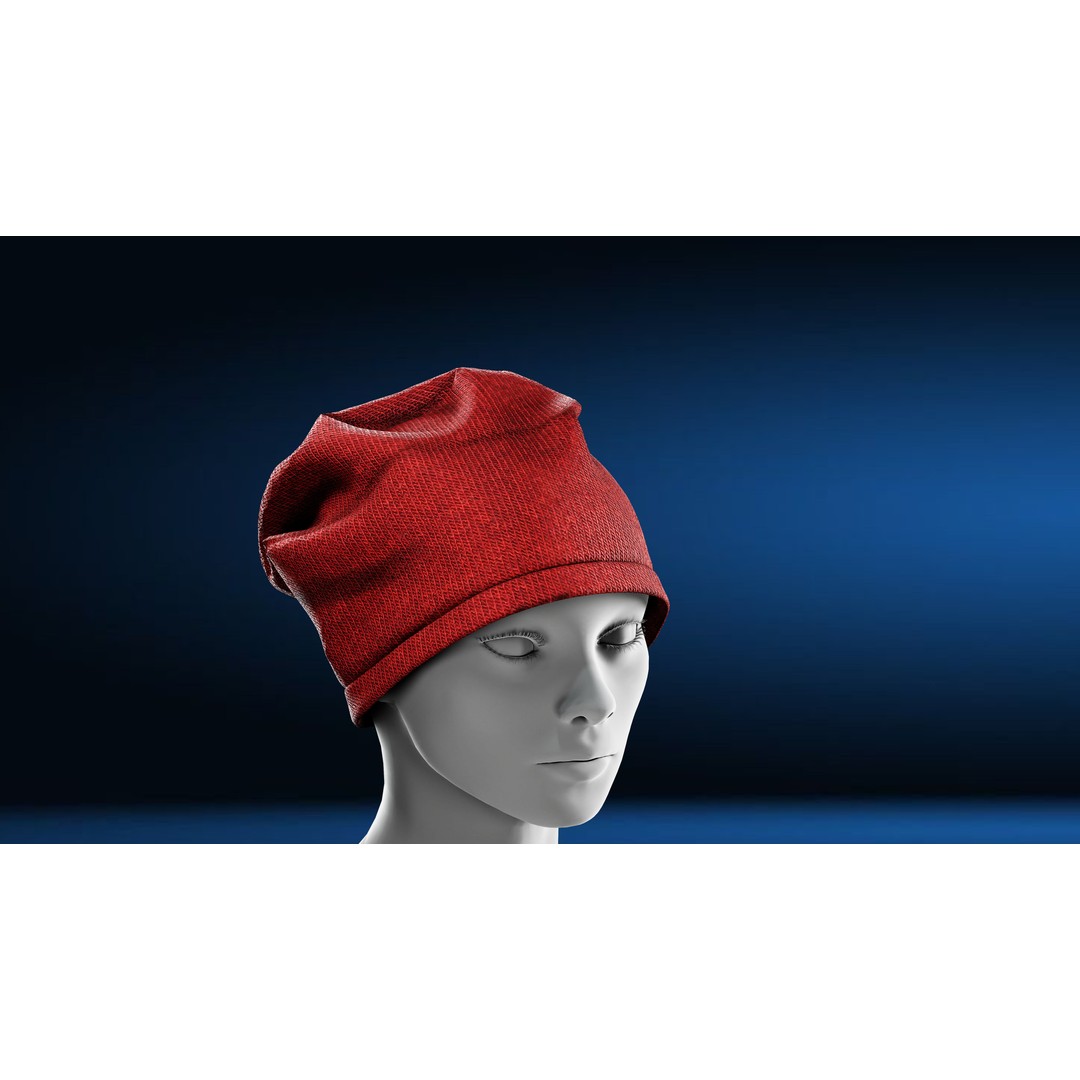 Hat 3D Model – Marvelous Designer PBR Textures, FBX & OBJ - View 17