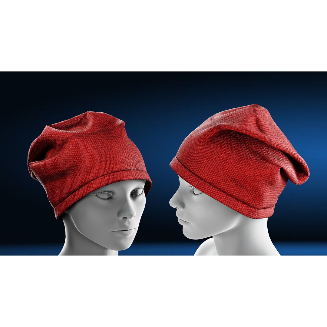 Hat 3D Model – Marvelous Designer PBR Textures, FBX & OBJ - View 5
