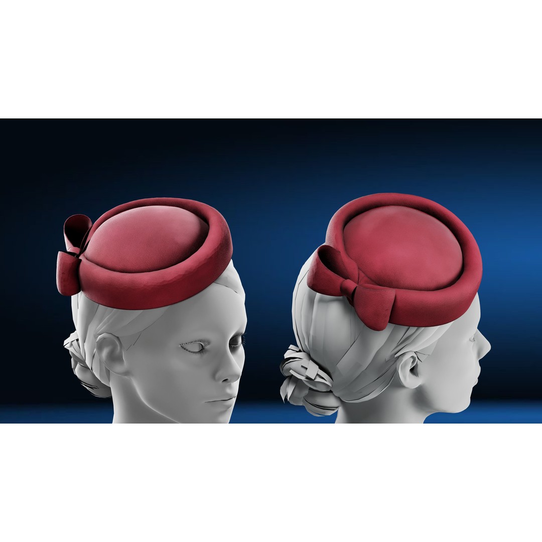 Hat 3D Model – Marvelous Designer PBR Textures, FBX & OBJ - View 7