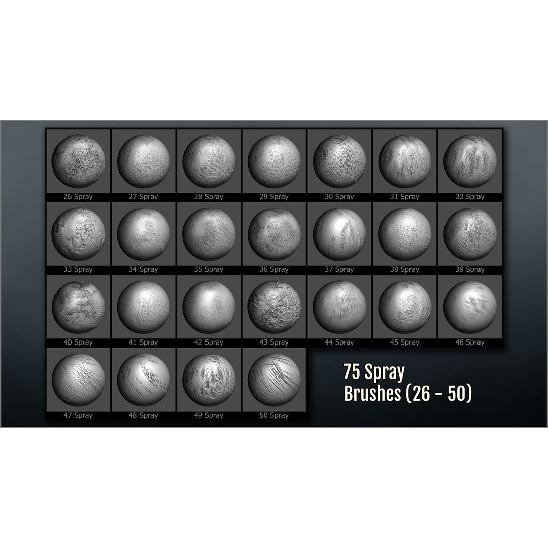 Metal Surface Maker 3D Model – ZBrush Brushes for Sculpting Details - View 12