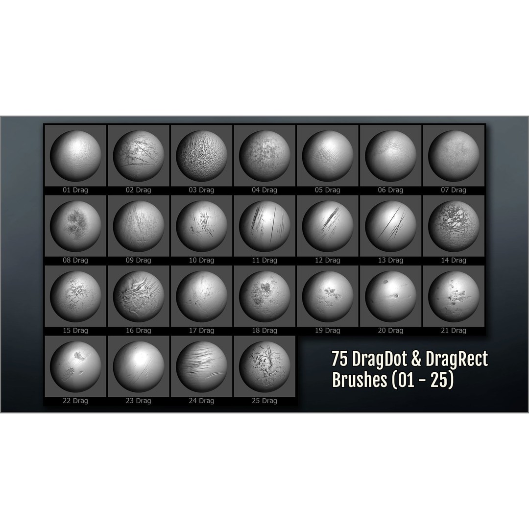 Metal Surface Maker 3D Model – ZBrush Brushes for Sculpting Details - View 5