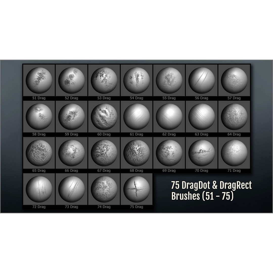 Metal Surface Maker 3D Model – ZBrush Brushes for Sculpting Details - View 7