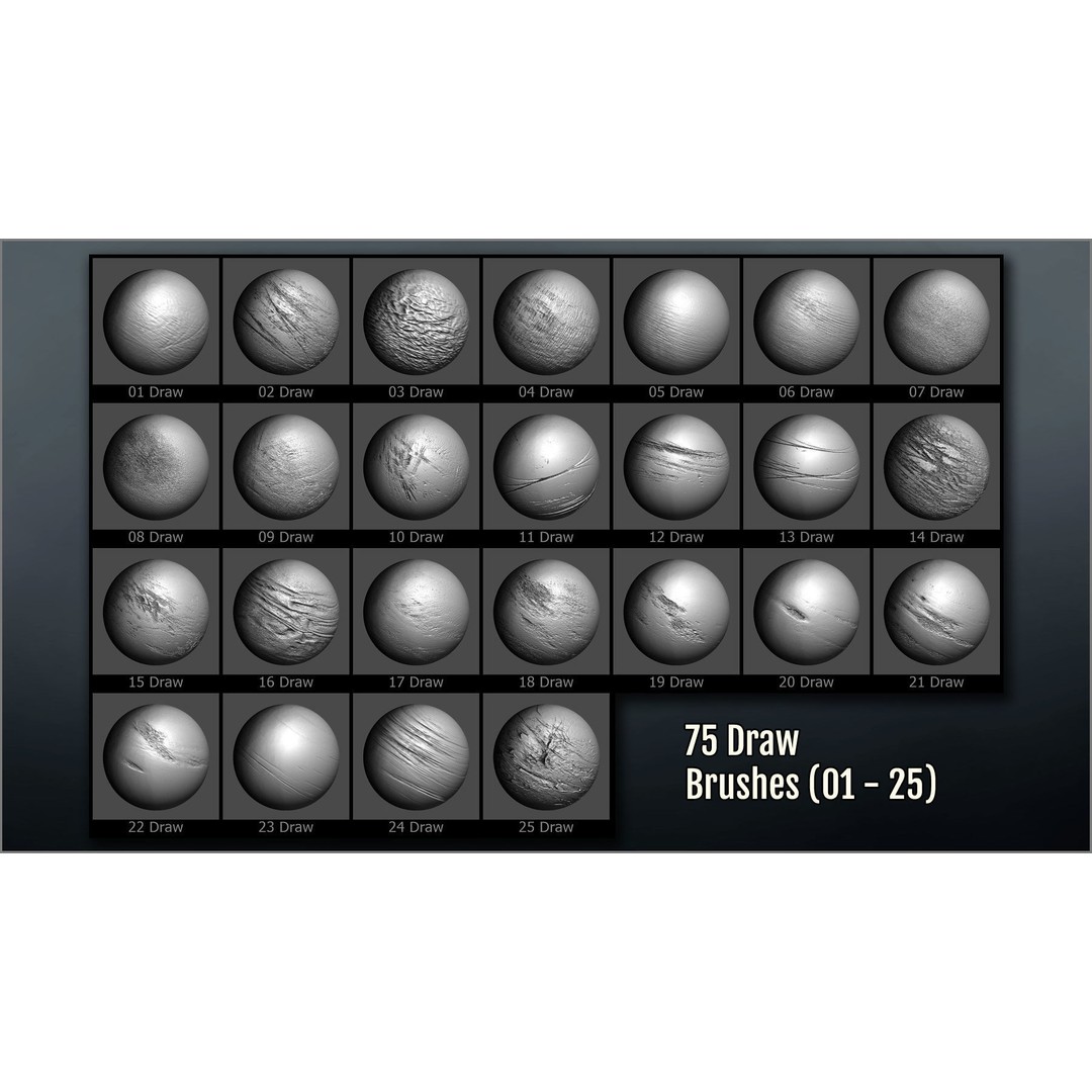 Metal Surface Maker 3D Model – ZBrush Brushes for Sculpting Details - View 8