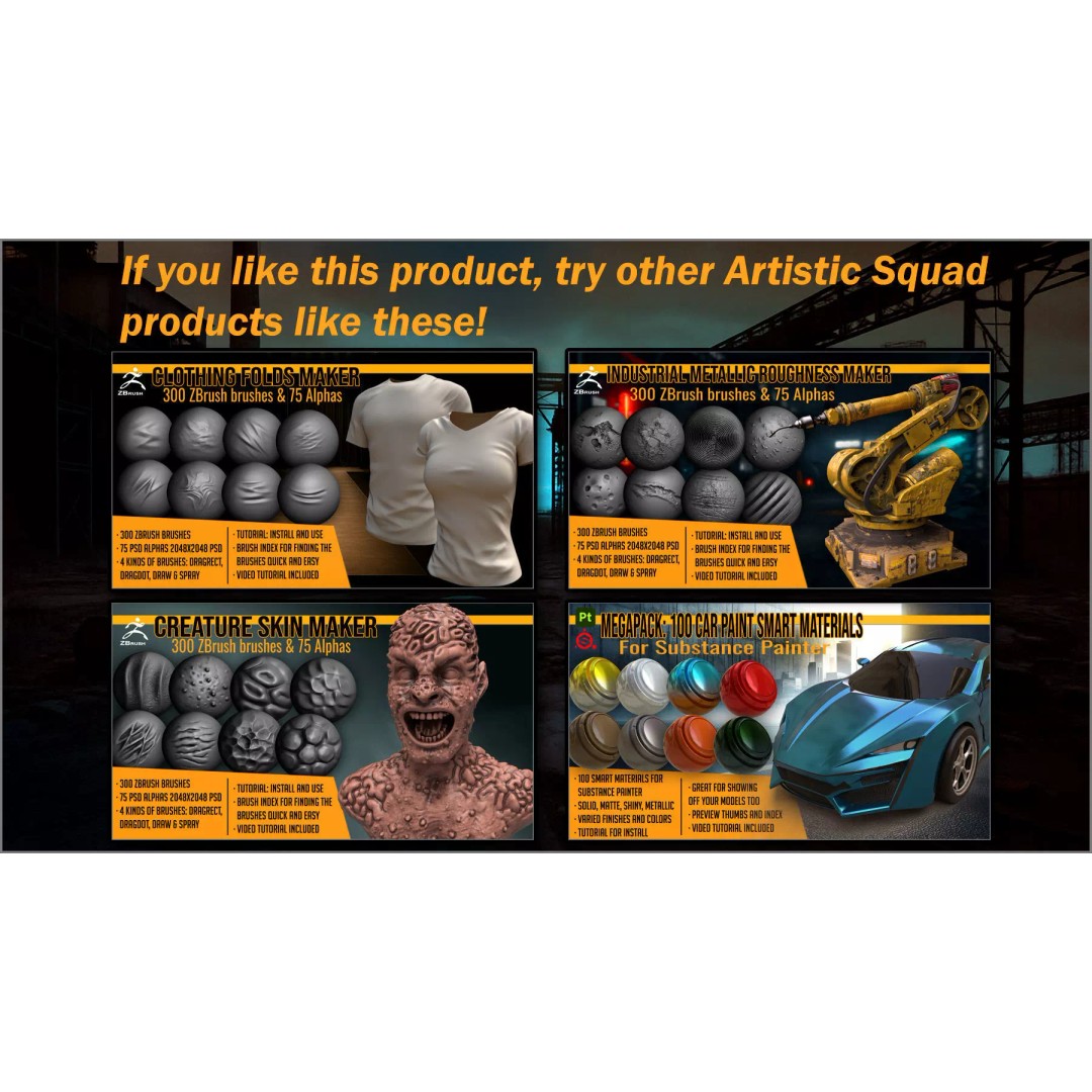 Rusty and Damaged Metal 3D Model – 100 Smart Materials for Substance Painter