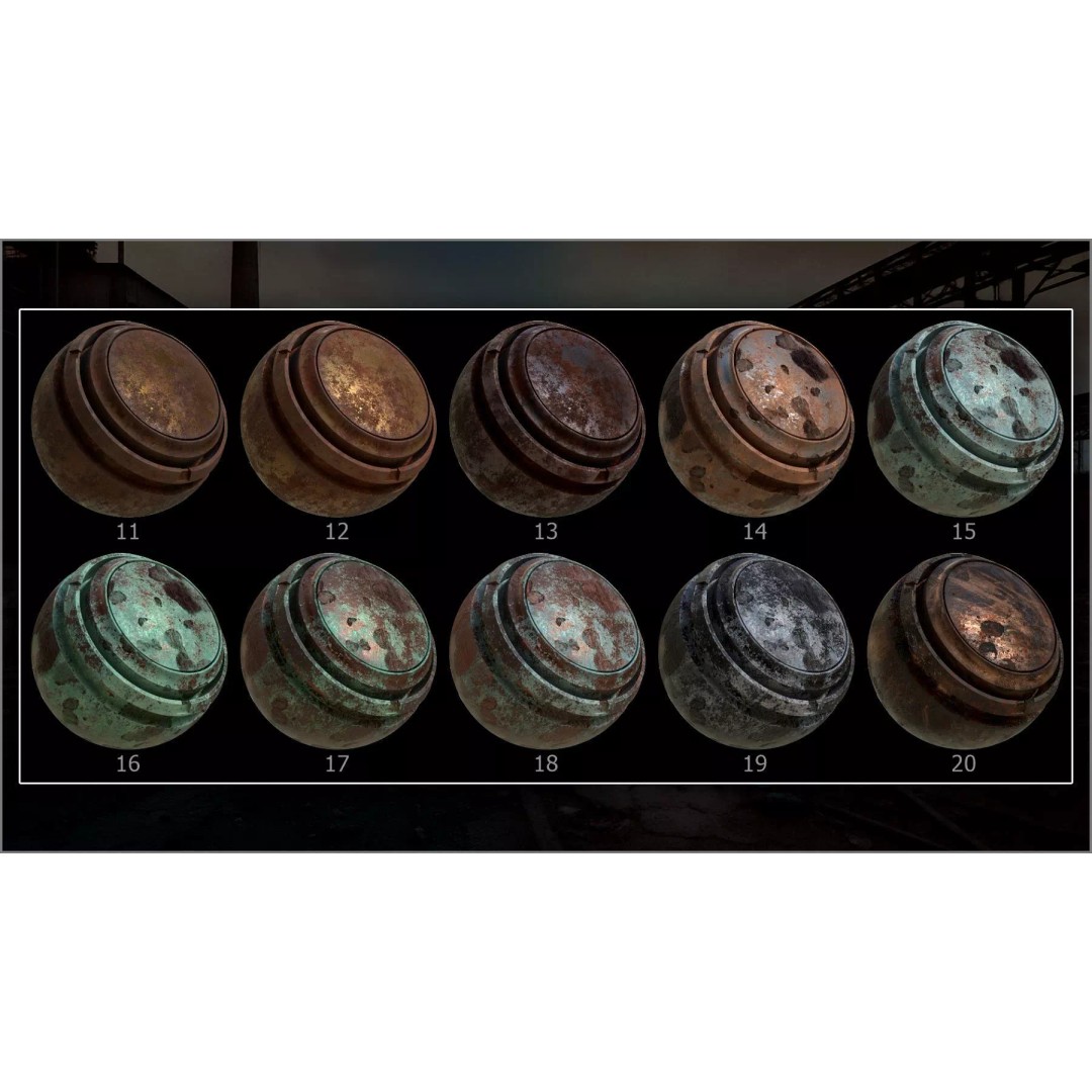 Rusty and Damaged Metal 3D Model – 100 Smart Materials for Substance Painter - View 6