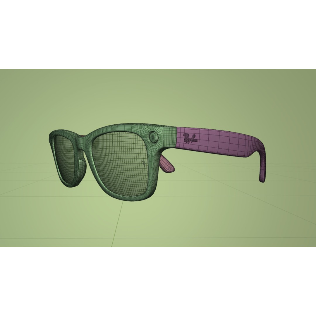 Ray-Ban Meta Wayfarer 3D Model – Matte & Shiny with PBR Textures