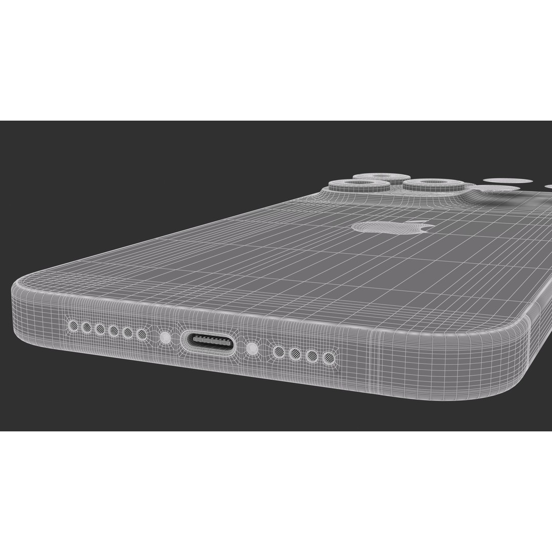 Apple iPhone 15 Pro Max 3D Model – High Poly PBR Game Asset, FBX, OBJ - View 19
