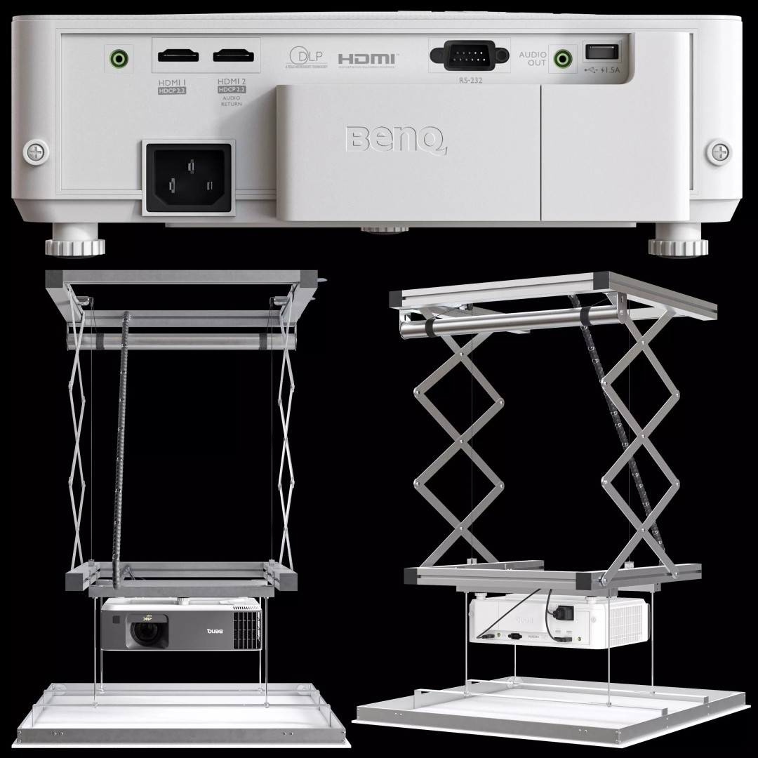 BenQ TK700STi Digital Projector 3D Model – High-Quality PBR Asset - View 4