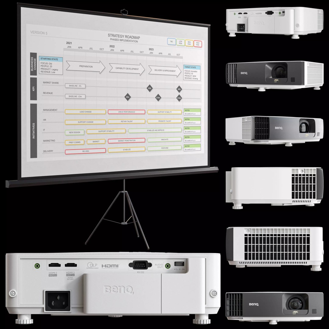 BenQ TK700STi Digital Projector 3D Model – High-Quality PBR Asset - View 7