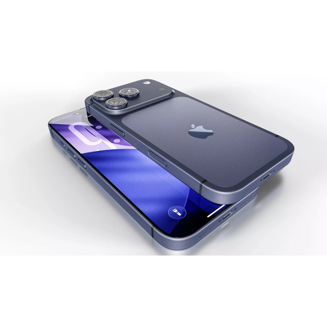 Apple iPhone 17 Pro Deep Blue 3D Model – High Poly PBR Asset, FBX, OBJ - View 14
