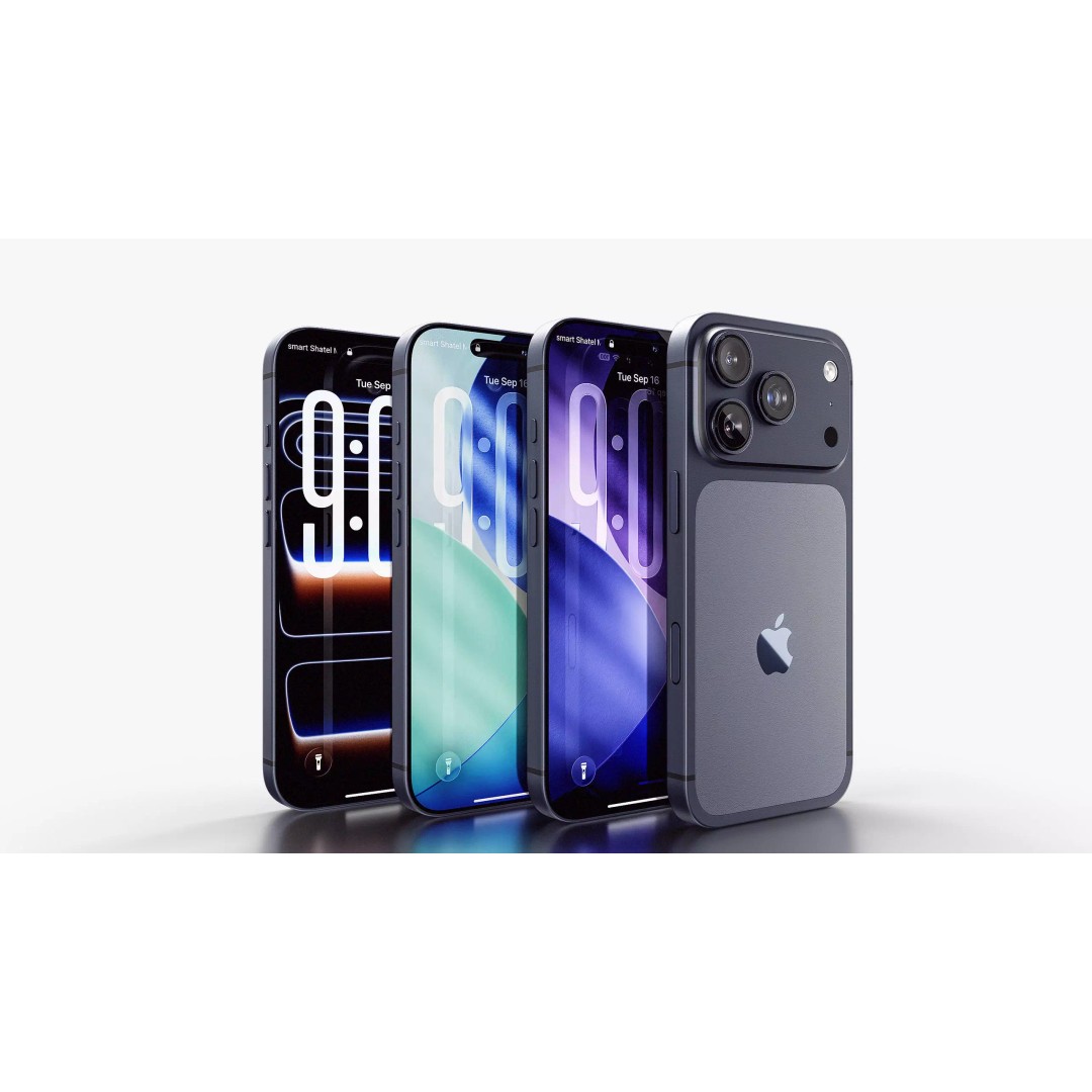 Apple iPhone 17 Pro Deep Blue 3D Model – High Poly PBR Asset, FBX, OBJ - View 3