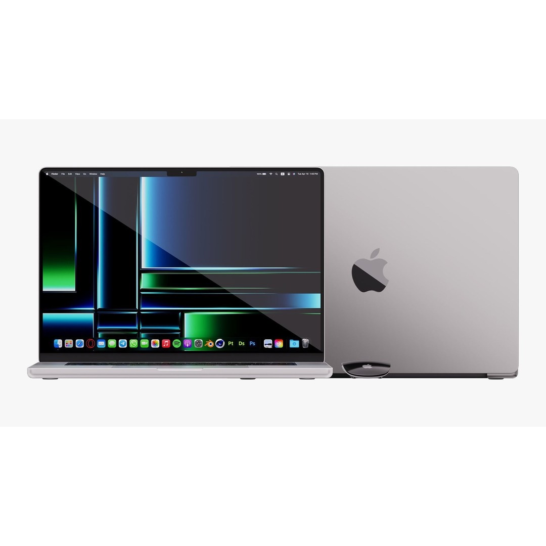 Apple MacBook Pro 16 3D Model – High Detail PBR Asset, FBX & OBJ - View 10